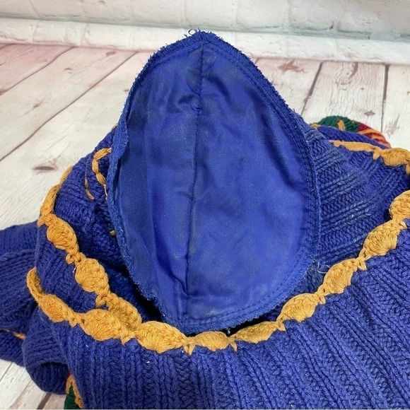 Vintage Jennifer Reed Hand Made MultiColor Embroidered Sweater Medium Christmas - Picture 7 of 14